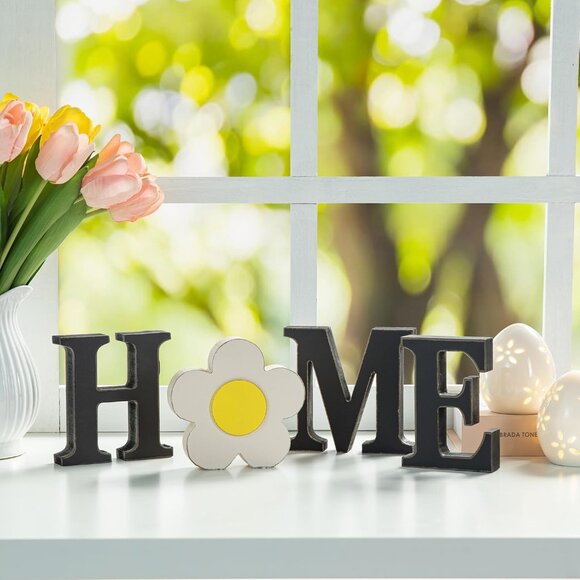 Interchangeable Home Table Signs with 13 Pcs Seasonal Icons, Wooden Home Sign - Picture 8 of 9